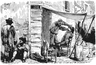 Historien om det gamle Roma. Roma Barber Shop i gamlebyen av Unbekannt