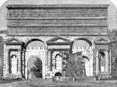 Geschichte des antiken Rom. Rom-Stiche von 1872 Porta Maggiore, oder Porta Nevia von Unbekannt
