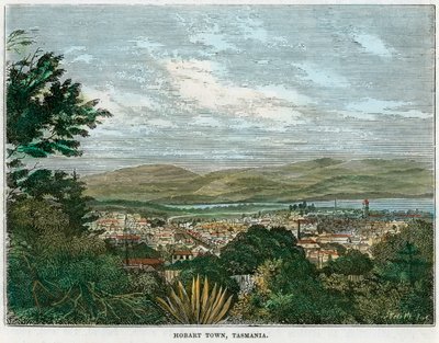 Hobart Town, Tasmania, Australia, c1880 av Unbekannt