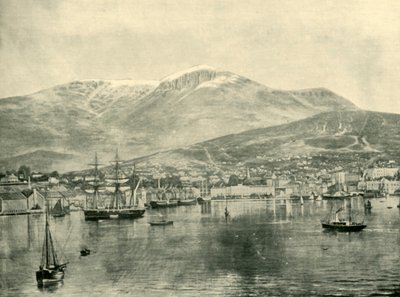 Hobart, fra bukten, 1901. av Unbekannt