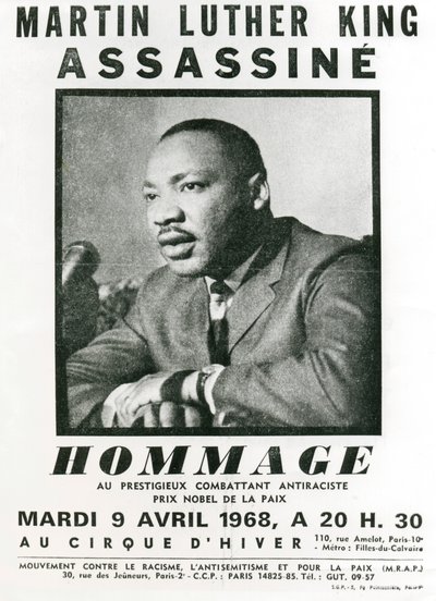 Homage til Martin Luther King, 1968 av Unbekannt