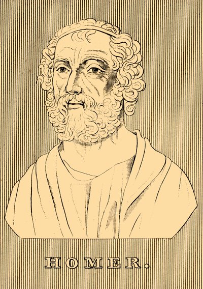 Homer, c800-701 f.Kr., 1830. av Unbekannt