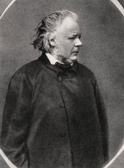 Honore Daumier , fransk kunstner, 1868 av Unbekannt