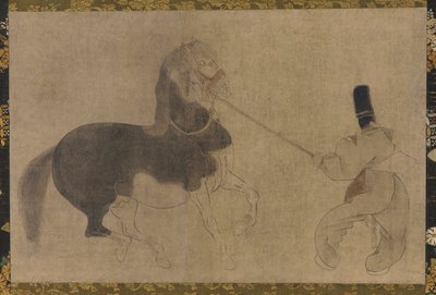 Hest og ledsager, Momoyama-perioden, 1568-1615. av Unbekannt