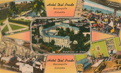 Hotel Del Prado, Barranquilla, Colombia, ca 1940-tallet av Unbekannt