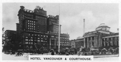 Hotel Vancouver and Courthouse, Canada, ca 1920-tallet av Unbekannt