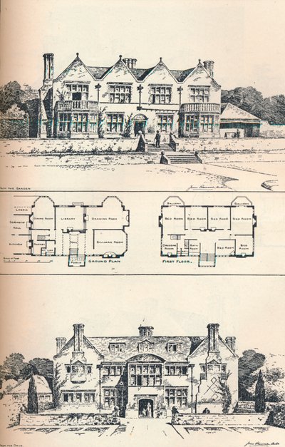 Houghton Grange, nær Huntingdon, c1897 av Unbekannt