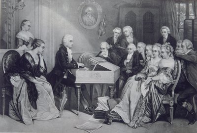 Huskonsert hos Mozart-familien i Wien, 1800-tallet av Unbekannt
