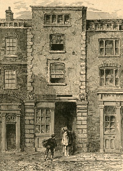Huset sies å ha blitt okkupert av Dryden i Fetter Lane, 1897. av Unbekannt