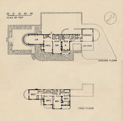 House at Burn Bridge av The Late John Procter, F.R.I.B.A., 1942 av Unbekannt