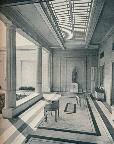 Hus i Grosvenor Road Westminster - The Stoa Looking West. G. og A. Gilbert Scott, arkitekter, av Unbekannt