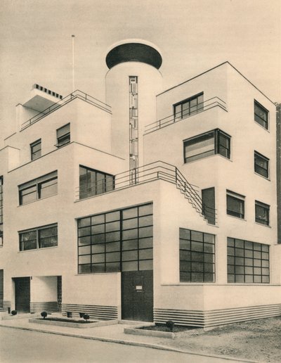 House of M. M. Joel og Jan Martel, billedhuggere, Rue Mallet-Stevens, Auteuil, c1927 av Unbekannt