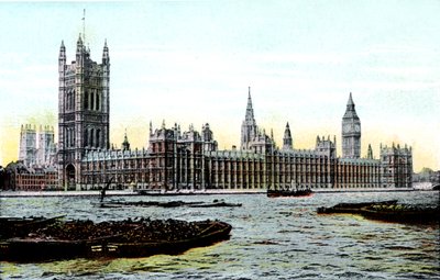 Houses of Parliament, London, 1900-tallet av Unbekannt