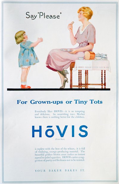 Hovis brødannonse, 1921 av Unbekannt