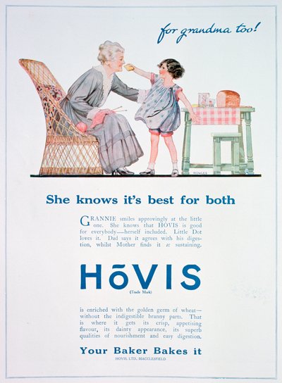 Hovis brødannonse, 1923 av Unbekannt