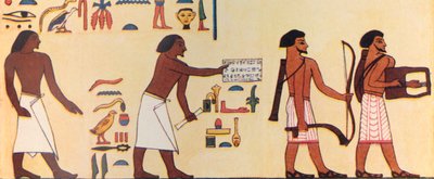 Hvordan en gammel egypter malte israelittenes komme inn i Egypt, ca 1930. av Unbekannt