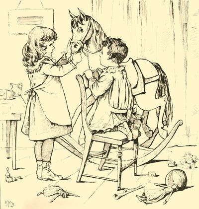 Hvordan gyngehesten spiste kaken, 1881. av Unbekannt