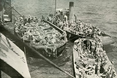 Hvordan de sårede ble formidlet til sykehusskipene, 1919. av Unbekannt