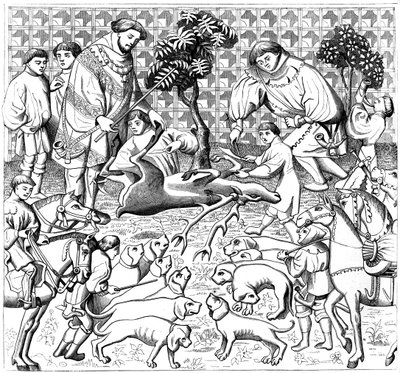 Hvordan flå en hjort, 1400-tallet, 1849 av Unbekannt