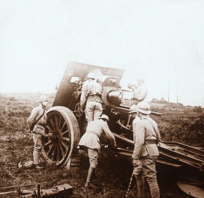 Haubits batteri, c1914-c1918 av Unbekannt
