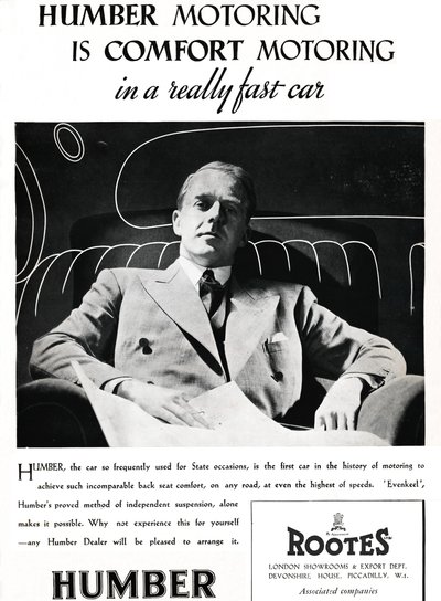 Humber Motoring er Comfort Motoring i en veldig rask bil, 1937 av Unbekannt