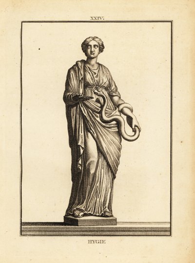 Hygieia, gresk og romersk gudinne for helse og renslighet, datter av medisinguden Asclepius av Unbekannt