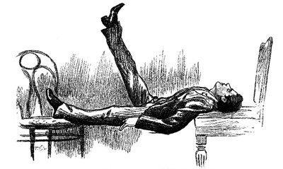 Hypnotisert subjekt i en tilstand av katalepsi, 1891 av Unbekannt