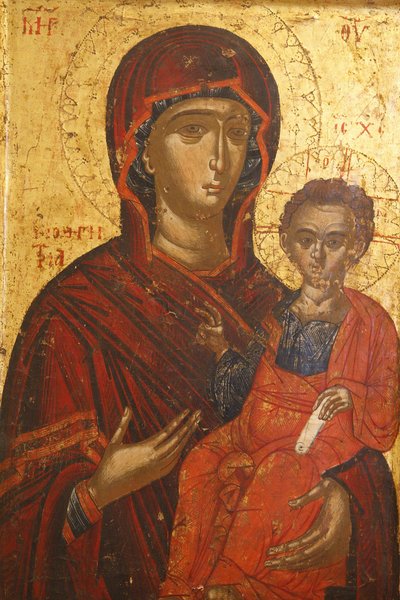 Ikon : Sta Mary Hodigitria (1500-tallet), Berat, Albanie av Unbekannt