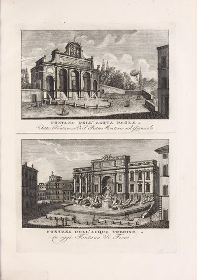 Illustrasjon hentet fra boken Samling av gamle og moderne utsikt over byen Roma og dens nærhet av ukjent forfatter og utgitt av at Piale neg. And prints in S. Carlo al Corso (it, 1816) av Unbekannt
