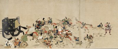 Illustrert fortelling om Heiji-borgerkrigen Det keiserlige besøket i Rokuhara 3-rullen, 1200-tallet av Unbekannt