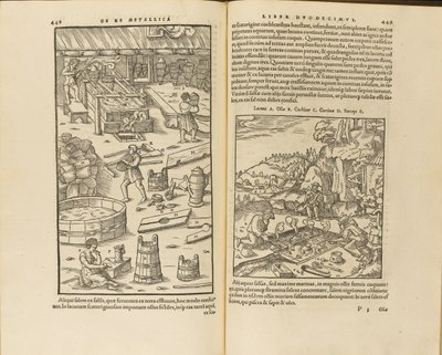 Illustrasjon fra De re metallica libri XII av Georgius Agricola, 1556 av Unbekannt