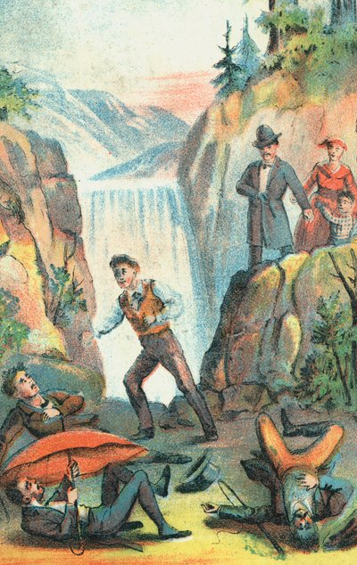 Illustrasjon fra en plakat som reklamerer for en teateroppsetning av Uncle Toms Cabin, 1870 av Unbekannt