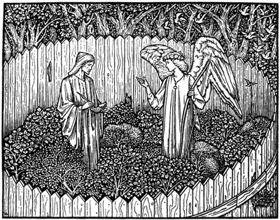 Illustrasjon fra Kelmscott Press-utgaven av Works of Geoffrey Chaucer, 1896 1964 av Unbekannt