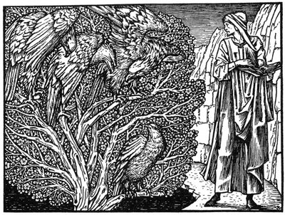 Illustrasjon fra Kelmscott Press-utgaven av Works of Geoffrey Chaucer, 1896 1964 av Unbekannt