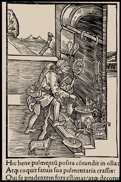 Illustrasjon til boken Ship of Fools av Sebastian Brant, 1497. av Unbekannt
