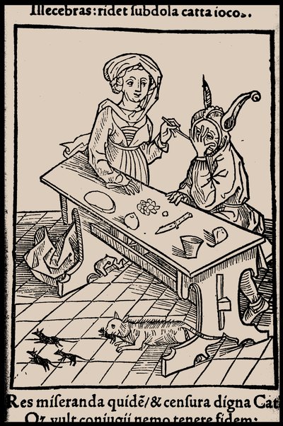 Illustrasjon til boken Ship of Fools av Sebastian Brant, 1497. av Unbekannt