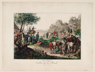 Imperialistisk russisk kavaleri på marsj, 1813 av Unbekannt