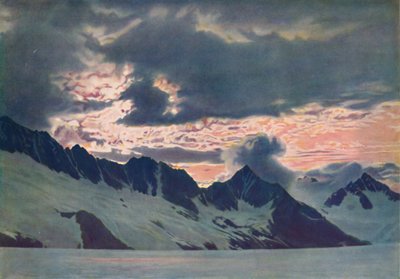 In the Wake of the Dawn: Green Mists Seen on Alpine Peak and Valley, c1935 av Unbekannt