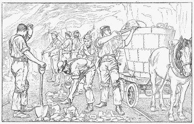 Inne i en saltgruve i Cheshire, 1889 av Unbekannt