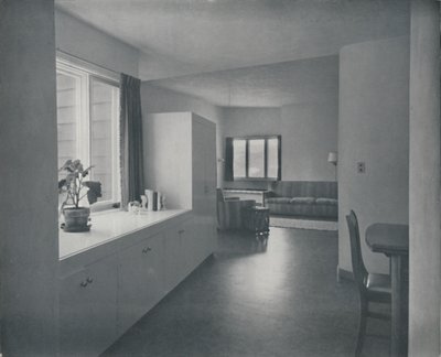 Interiør - House at Fairfax, California av Francis Ellsworth Lloyd, 1942 av Unbekannt