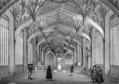 Interiør, Oxford University, c1700-tallet, 1870 av Unbekannt