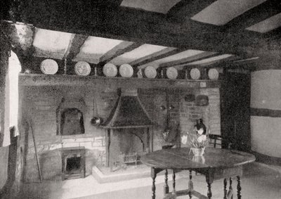 Interiør av Anne Hathaways Cottage, Stratford-upon-Avon, Warwickshire, England, 1924-1926 av Unbekannt