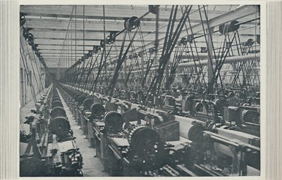 Interiør av Cotton Mill, 1910 av Unbekannt