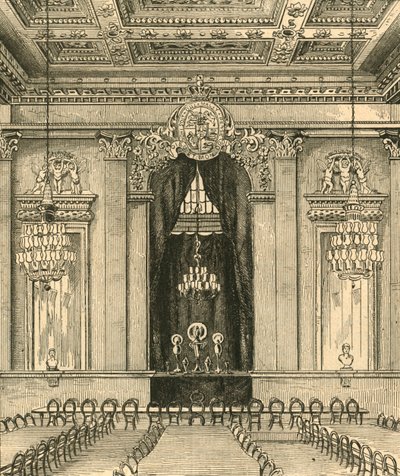 Interiør i Goldsmiths Hall, 1876, 1897. av Unbekannt