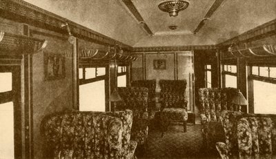 Interiør i Pullman Car, Marjorie, Southern Railway, 1930. av Unbekannt