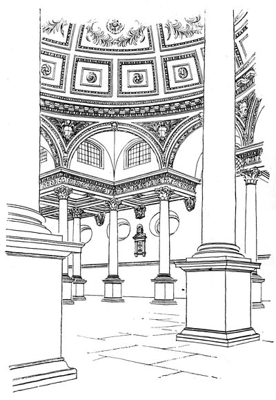 Interiør av St Stephens Church, Walbrook, City of London, 1893 av Unbekannt