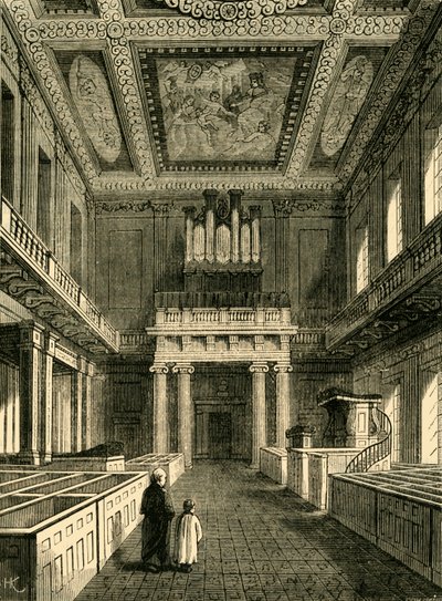 Interiør i Chapel Royal Banqueting House, Whitehall, 1881. av Unbekannt