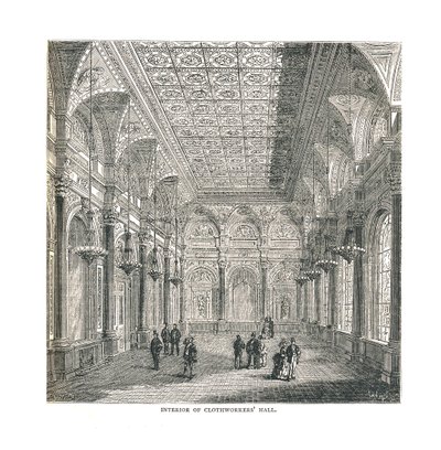 Interiør i Clothworkers Hall, 1878 av Unbekannt