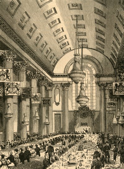 Interiøret i den egyptiske hallen, 1897. av Unbekannt