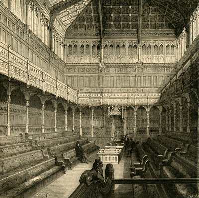 Interiør i Underhuset, 1875, 1881. av Unbekannt